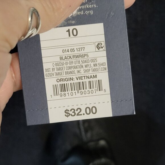 UNIVERSAL THREAD VEGAN LEATHER JEANS SZ 10 NEW - Picture 5 of 8